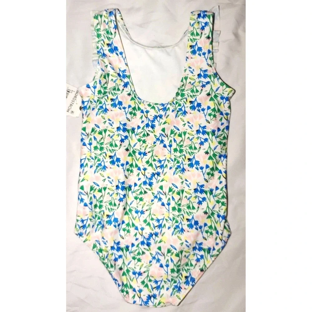 Harper Canyon Girls 1pc Floral Swimsuit Sz 4 Nordstrom  White‎ Playful Springs
